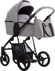 Детская коляска 2 в 1 Bebetto Flavio PRO 10 gray, 100% Эко-кожа